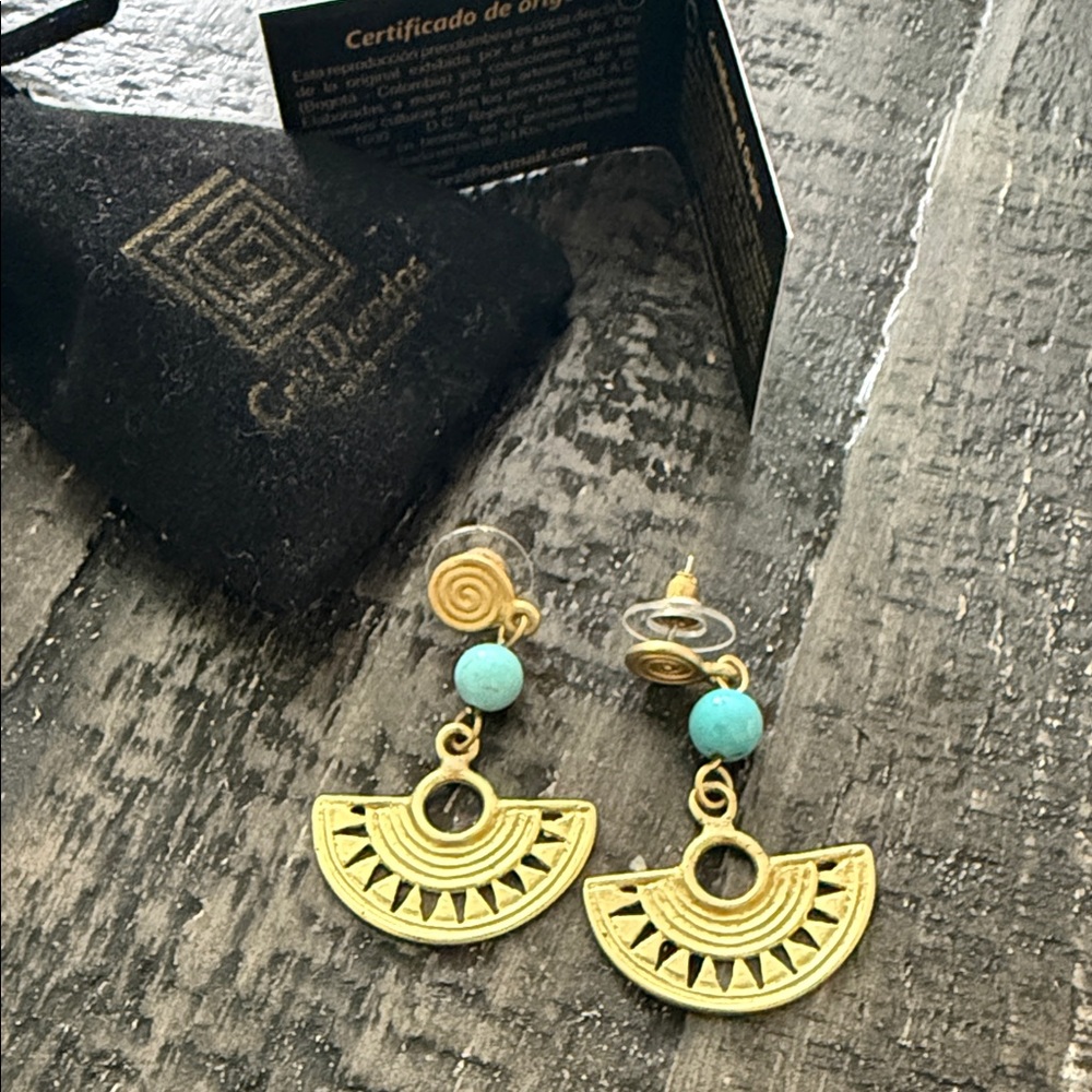 Pre Colombian ancient  spiritual earrings